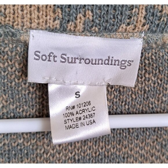 Soft Surroundings S 1-Button Oversized Shawl Collar Long Raglan Sleeve Cardigan - Picture 3 of 7